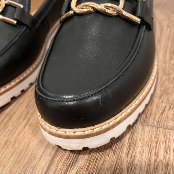 Talbots Black Buckle Leather Loafers - Picture 11 of 16